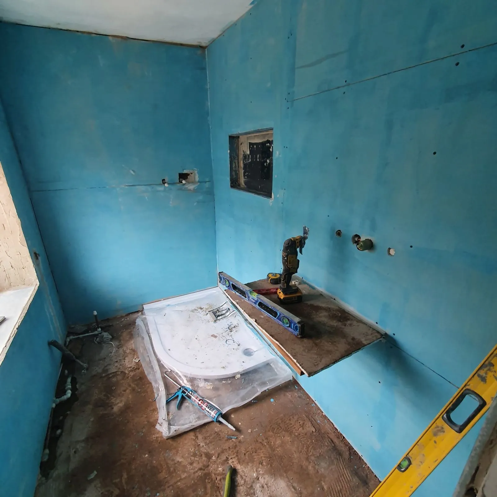 Bathroom stripped back to the walls, Halifax